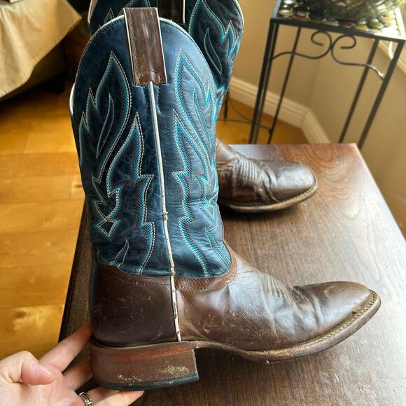 Cody James Men's Western Boot Broad Square Toe Navy 8.5 D - Picture 1 of 16